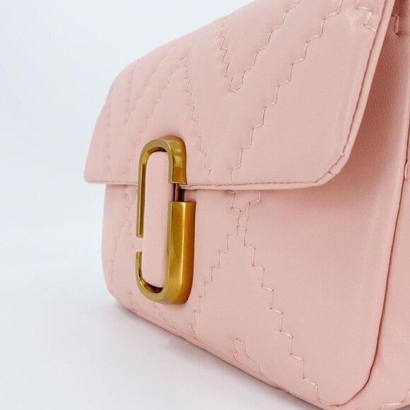 Marc Jacobs J Marc Quilted Leather Shoulder Bag Pink - Picture 6 of 12